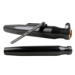2PC / Paire Silencieux d'échappement vintage noir pour moto 415mm, tuyau de silencieux conique, réducteur 35-41mm pour <span class=keywords><strong>Harley</strong></span> Cafe Racer <span class=keywords><strong>Scrambler</strong></span> - Product Image 3