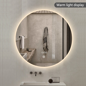 Redondas grandes cóncavo decorativo iluminado baño <span class=keywords><strong>espejo</strong></span> Bluetooth ajustable Led baño <span class=keywords><strong>espejo</strong></span> inteligente - Product Image 6