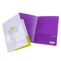 Porte-documents personnalisés imprimés, porte-cartes de conférence, porte-documents à feuilles mobiles à une page, papier cartonné blanc personnalisé, pince multi-pages