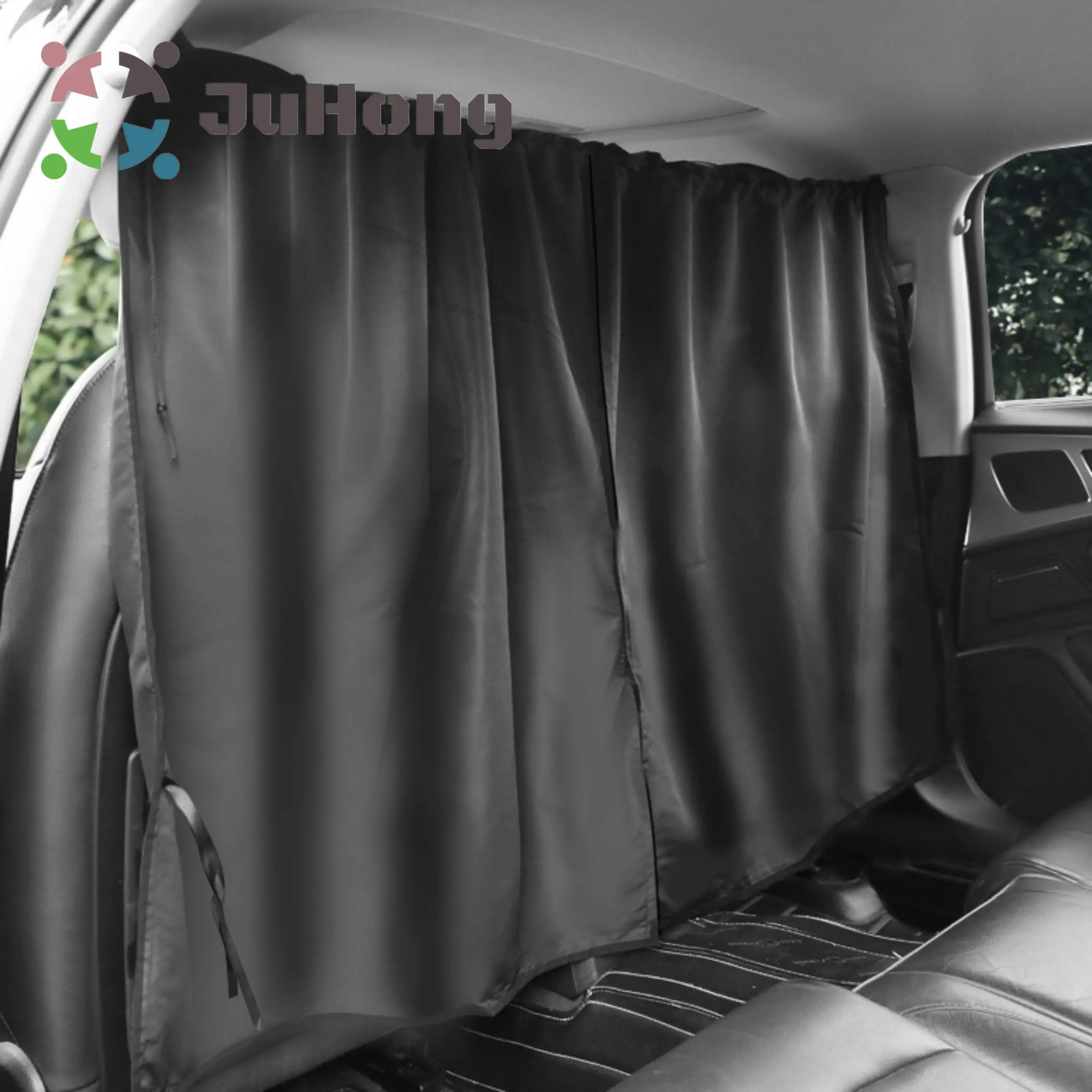 Nuevas cortinas de partición de espacio delantero y trasero para coche, cortinas de privacidad opacas para furgoneta con sujeción de inserción de Metal por Pilar de coche