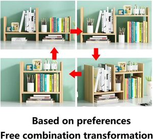 Organizador de Escritorio, Estante de Almacenamiento para Oficina, <span class=keywords><strong>Pequeño</strong></span> Estante de Exhibición de Madera Ajustable, Librero Expandible para Escritorio, Mini Librero de Sobremesa - Product Image 6