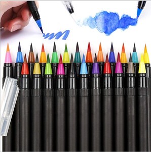 Set di 20 <span class=keywords><strong>Pennarelli</strong></span> ad Acqua con Punta Flessibile Morbida per Libri da Colorare per Adulti, Set di <span class=keywords><strong>Pennelli</strong></span> ad Acquerello - Product Image 2