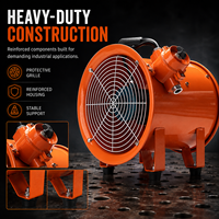 Ventilateur axial antidéflagrant portable de 8 à 20 pouces, souffleur de ventilation industriel, ventilateur d'évacuation pour tunnel et espace confiné avec flexible