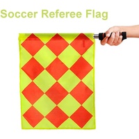Ensemble de drapeaux d'arbitre de football, drapeaux de juge de touche, cartes rouges et jaunes avec carnet et crayon, sifflets en acier inoxydable avec La