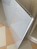 Panel de revestimiento de pared de pvc para decoración interior, para ducha, estampado en caliente, 1m de ancho, color gris brillante, proveedor de China