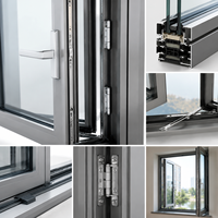 Fenêtres à battants en aluminium de style moderne pour cuisines et bureaux d'appoint