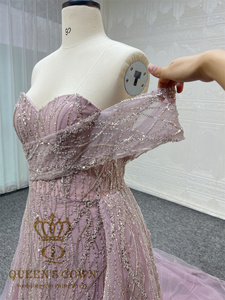 <span class=keywords><strong>Robe</strong></span> de soirée sirène de luxe personnalisée <span class=keywords><strong>robe</strong></span> de soirée une épaule chérie à la main lourde perlée paillettes robes de soirée - Product Image 4