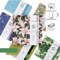 Carnet de croquis en coton pur imprimé, couverture en tissu, reliure cousue, fait main, portable, lignage fin, compact