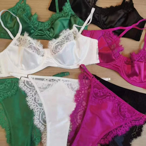 Conjunto de lencería de talla grande antiflacidez de encaje ultrafino de verano estilo francés sensual elegante con sujetador para mujer - Product Image 2