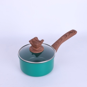 Oem Die gang không dính chậu và chảo với gỗ nhìn xử lý <span class=keywords><strong>Cookware</strong></span> sets nướng PAN - Product Image 2