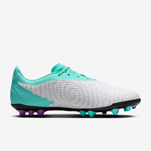 <b>Men</b> Low Top Knit Soccer Cleats <b>White</b> Green Purple Studs Professional Football Match Boots - Product Image 2