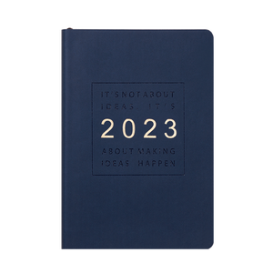 Agenda Diaria <span class=keywords><strong>2022</strong></span> <span class=keywords><strong>2023</strong></span>, Diario con Logotipo Personalizado, Planificador Diario, Cuaderno de Tapa Blanda de Cuero PU A5, Agenda para Diario, Semanal y Mensual - Product Image 1