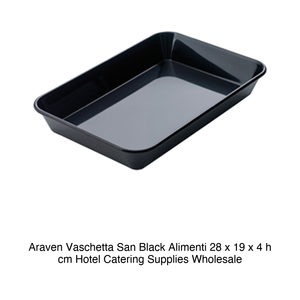 Plateau noir San 28 × 19 cm H 4 cm Araven pour aliments - Product Image 2