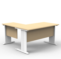 Bureau de travail commercial moderne, table d'ordinateur, pieds en acier en forme de I, design durable, ergonomique, montage facile, bureau