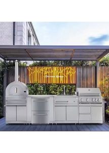 2026 Dorene Wholesale Outdoor Kitchen Drop In Appliances Set With Griddle <strong>Grill</strong> 316 Stainless Steel BBQ Island - Product Image 2
