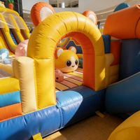 Château gonflable commercial en PVC jaune pour enfants - Grande vente