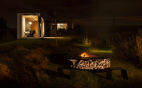 Grill d'extérieur Fire Pit Combo Rustic Outdoor Steel Fire Pit BBQ Grill