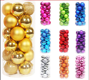 Fournitures de décoration de luxe, boules de Noël personnalisées scintillantes or rose rouge, vente en gros - Product Image 1