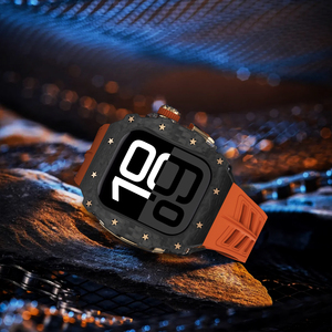 Venta caliente para ver la correa de caucho fluorado más vendida <span class=keywords><strong>fibra</strong></span> de carbono 46MM funda modificada funda de reloj Simple clásica - Product Image 3
