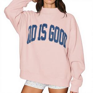 เสื้อคอเต่าเทอร์รี่พิมพ์ลายนูน 3 มิติ แบบกำหนดเอง พร้อมลายกราฟิกตัวอักษร 3 มิติ  โลโก้ด้านหน้าแบบนูน 3 มิติ สำหรับฤดูใบไม้ร่วง  แบบลำลอง เป็นมิตรกับสิ่งแวดล้อม และกันลม - Product Image 1