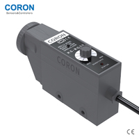Sensor de Color Coaxial Reflectante CORON KS-R22-P, Salida Óptica PNP, Alta Reflexión, Respuesta Rápida, 8-12 mm, 12-24 VCC, Detecta Rojo