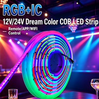Meilleures ventes : Bande LED numérique adressable WS2811 Pixel RGBIC 576 LED, effet de poursuite, COB, 12V/24V, Couleurs Magiques pour Décoration Lumineuse