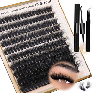 Pestañas Postizas DIY en Racimo 3D de 200 Piezas, Estilo Grueso, Longitud Mixta de 10-18mm, Segmentadas, Individuales, Marca Privada - Product Image 5