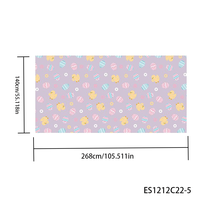 Nappe de Pâques jetable avec des motifs de poussins et d'œufs, parfaite pour les dîners familiaux de Pâques et les décorations de fête