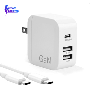 65 W GaN <span class=keywords><strong>Chargeur</strong></span> Charge Rapide 3 Ports Type C PD USB <span class=keywords><strong>Chargeur</strong></span> <span class=keywords><strong>avec</strong></span> QC 4.0 3.0 <span class=keywords><strong>Chargeur</strong></span> Rapide pour <span class=keywords><strong>iPhone</strong></span> 12 Pro <span class=keywords><strong>IPad</strong></span> - Product Image 1