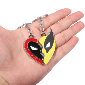 Collares de Mejores Amigos de Deadpool y <span class=keywords><strong>Wolverine</strong></span>, Juego de Collares con Colgante de Corazón Roto Colorido y Bonito para Parejas, Collares de Mejores Amigos - Product Image 5