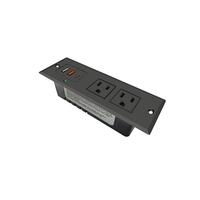 Hızlı Şarjlı Prizli Masaüstü Adaptörü, 2 ABD Prizi, 1 USB-C, 2 USB-A Girişi, 125V 12A, Masa Üstü Kullanım İçin Uygun