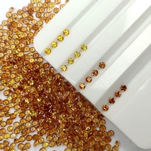 Zaffiro Giallo Naturale Taglio Diamante di Qualità 3A # Pukhraj per Anelli Personalizzati Taglio di Precisione 0.7mm-2.0mm Giallo Dorato Certificato - Product Image 5