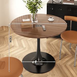 طاولات طعام زهور التوليب معاد تدويرها من خشب الصنوبر ريفي حديث معدني اسكندنافي طقم طعام من الرخام طاولات أثاث غرفة الطعام - Product Image 5