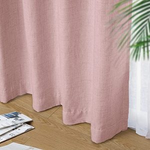 Cortinas 100% Opacas de Lino Rosa Puro para Sala de Estar y Dormitorios - Product Image 5