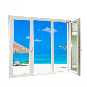 Phổ biến nhất Trung Quốc Nhà Máy Giá uPVC ventanas PVC nhà cửa Windows 3 Bảng điều chỉnh ba PVC khuôn cửa sổ - Product Image 6