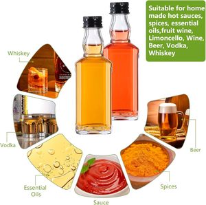 Bouteille en plastique PET pour jus 200 ml vide avec bouchon à vis métallique 24/410 pour vin à col long carré de qualité alimentaire - Product Image 4