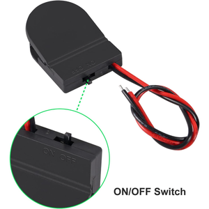 Support de pile bouton CR2032 avec interrupteur marche/arrêt, boîtier de pile bouton 3V avec fils pour projets électroniques DIY - Product Image 2