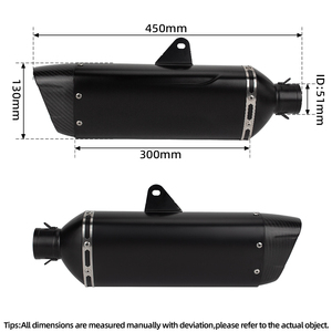 Tubo de Escape Universal para Motocicleta con Doble Orificio y Silenciador DB Killer de 51MM para Gsxr750 C400 Mt09 <span class=keywords><strong>Cbr650f</strong></span> - Product Image 2