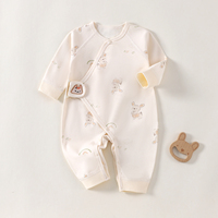En gros Kaka Bear Combinaison bébé unisexe 100% Coton à motif papillon, manches courtes, imperméable, respirante, adorable, toutes saisons, avec fermeture à crochets
