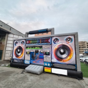 新款 Leap Music 跳跃收音机帐篷户外充气弹跳屋跳跃城堡，适合篮球运动中的跳跃乐趣 - Product Image 4