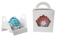Boîte à gâteau simple blanche, boîtes à pâtisserie écologique boîtes à Cupcake jetables, vente en gros, pièces