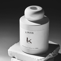Bouteille en verre personnalisée pour bâtonnets de parfum d'aromathérapie 50ml 100ml 150ml 200ml, flacon diffuseur à roseaux vide en verre cylindrique blanc