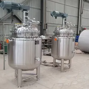 ステンレス鋼衛生蒸気電気加熱および冷却ダブルジャケットエージング発酵反応器混合タンク