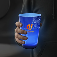 RICHSHINING Fabrika Fiyatı Özel LED Işıklı Bardaklar 12oz 14oz 16oz Sıvı Aktifleştirilen Toplantı Partisi Promosyon Hediyeleri