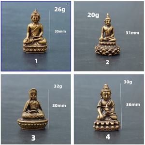 Nepal Standbeeld Boeddha Messing Materiaal Tibetaanse Boeddha Antieke Standbeeld Kleine Decoratie Ambachten - Product Image 4