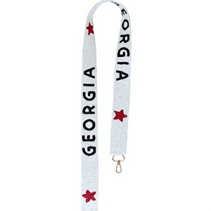 Blue nylon <b>lanyard</b> strap Metal hook ID card holder Fashionable key holder <b>lanyard</b> Durable <b>phone</b> strap <b>lanyard</b> - Product Image 1