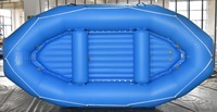 Raft en PVC rose de 12 pieds / 3,65 m pour 6 personnes / Résistant à l'usure et aux UV / Bateau pneumatique pour le rafting en eaux vives