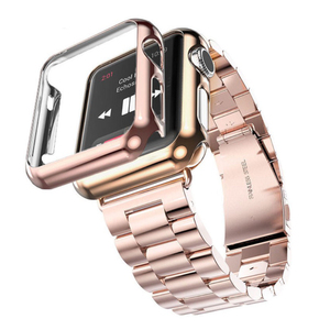 Venta al por mayor de correa de acero inoxidable sólido con cubierta de la caja para Apple Watch <span class=keywords><strong>IWatch</strong></span> 38 42mm - Product Image 2