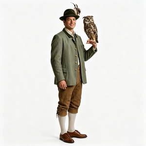 Costume <span class=keywords><strong>de</strong></span> chasseur bavarois pour hommes adultes, tenue folklorique allemande pour la fête <span class=keywords><strong>de</strong></span> carnaval Fasching - Product Image 4