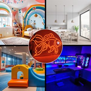 Enseigne néon <span class=keywords><strong>Poisson</strong></span> <span class=keywords><strong>Rouge</strong></span> pour Décoration Murale, Enseigne Lumineuse Néon <span class=keywords><strong>Poisson</strong></span>, Lumière Néon Océan, Enseigne Néon LED, Enseigne Lumineuse USB pour Chambre - Product Image 5